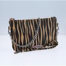 Bolsa Feminina de Couro Animal Print Alça Corrente
