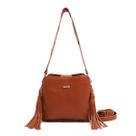 Bolsa feminina de couro caramelo Livia