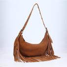 Bolsa Feminina de Couro com Franja