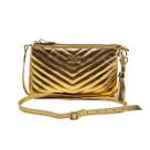 Bolsa Feminina de Couro Legítimo Transversal e Ombro Matelassê Tassel Casual Dia a Dia
