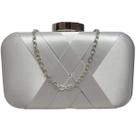 Bolsa Feminina De Festa Clutch Cetim Detalhe Trançado