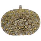 Bolsa Feminina De Festa Clutch Pedras Cristais Fecho Bola
