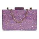 Bolsa Feminina De Festa Clutch Perolada Quadrada Acrílico