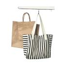 Bolsa Feminina de Lona Listrada - Grande Capacidade para Praia e Verão