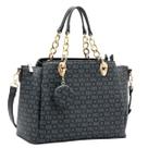 Bolsa Feminina de Mão Chenson CG85404 Monograma Elegance Cor:Preto Bolsa Feminina de Mão Chenson CG85404 Monograma Elegance Cor:Preto