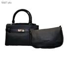 Bolsa Feminina de Mão e Transversal Kit 2 pçs com Bolsinha de Alça Longa Porta Celular 9687 Cor:Creme