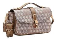 Bolsa Feminina de Mão / Transversal Chenson CG85426 Tridimensional Cor:Bege Bolsa Feminina de Mão / Transversal Chenson CG85426 Tridimensional Cor:Bege