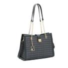 Bolsa Feminina de Ombro Chenson CG85400 Cristal Monograma Cor: Preto