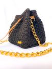Bolsa Feminina de Ombro de Crochê Estilo Saco DEMOCRATIKA
