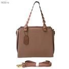 Bolsa Feminina de Ombro e Transversal Alça Trançada Leve com Bolsos e Divisões 9030 Cor:Bege