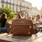 Bolsa feminina de ombro transversal pavão de ouro original