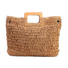 Bolsa Feminina De Palha Natural Para Praia E Piscina Alça Reforçada