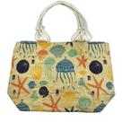Bolsa Feminina De Praia Sacola Grande Com Forro Fundo Do Mar Oceano