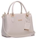 Bolsa Feminina Dhaffy Branco Lorena, Alça de Mão e Transversal Bolsa Feminina Dhaffy Branco Lorena, Alça de Mão e Transversal