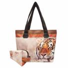Bolsa Feminina e Necessaire Tigre Laranja Magicc Bolsas