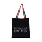 Bolsa Feminina Ecobag 100% algodão Black ÁGUA SALGADA (arco-íris) Bolsa Feminina Ecobag 100% algodão Black ÁGUA SALGADA (arco-íris)