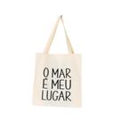 Bolsa Feminina Ecobag 100% algodão Estampa O MAR É MEU LUGAR