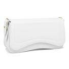 Bolsa Feminina Eliza Transversal Tiracolo Elegante Minimalista Off White