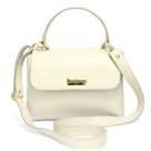 Bolsa Feminina em Couro Legitimo Pequena Alça de Mão e Transversal Off White Road Seven