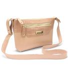 Bolsa Feminina em Couro Legitimo Pequena Alça Transversal Metais Dourados Road Seven