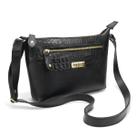 Bolsa Feminina em Couro Legitimo Pequena Alça Transversal Metais Dourados Road Seven