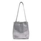 Bolsa feminina em couro metalizado prata Ester