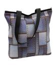Bolsa Feminina Em Neoprene Mod Tote Bag Padrão Jeans