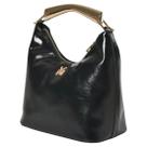 Bolsa Feminina Envernizada Detalhes Metalizados Via Marte
