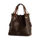 Bolsa Feminina Estilo Saco Grande Luxo Casual Moderna Maxi Ombro eTransversal Detalhes Dourados