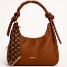 Bolsa Feminina Estilosa com Lenço Decorativo Alça Nó e Design Funcional