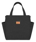 Bolsa Feminina Estilosa Lancheira Semi Impermeavel Isolamento Termico Prática Espaçosa Basica Porta Garrafa Elegante Top
