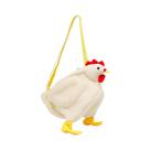 Bolsa Feminina Fofa em Formato de Galinha - Bolsa Crossbody de Lã Macia com Zíper