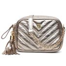Bolsa Feminina GEORGIANA Couro Premium Transversal Detalhe Corrente