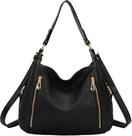 Bolsa Feminina Grande Couro Pu com Zíper Duplo e Divisórias Elegante e Espaçosa