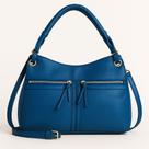Bolsa Feminina Grande Hobo material sintético Texturizado Zíper Frontal Duplo Alça Tiracolo Ajustável Casual Dia a Dia Trabalho