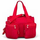 Bolsa Feminina Grande Nylon com Bolsos e Chaveiro Espaçosa Leve e Multiuso