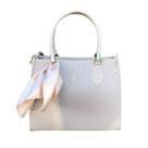 Bolsa Feminina Grande Tiracolo Ombro Tote Couro Metalassê Com Lenço Lorena Tamanho:ÚnicoCor:Off White