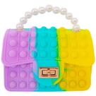 Bolsa feminina infantil popit anti stress com duplo mode de alça