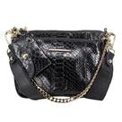 Bolsa Feminina Jorge Bischoff Couro Cobra Python Infinita Transversal