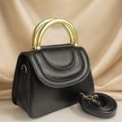 Bolsa Feminina Julia OEM Elegante com 2 Alcas de Ferragem Plastico Transversal Ajustavel Preto Bolsa Feminina Julia OEM Elegante com 2 Alcas de Ferragem Plastico Transversal Ajustavel Preto
