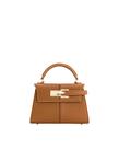 Bolsa feminina JW PEI Elise com alça superior em material vegano marrom