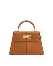 Bolsa feminina JW PEI Elise Top Handle Umber Large em material vegano