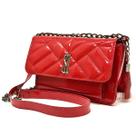 Bolsa Feminina Le Boy Bordada, Pequena, Elegante, Luxuosa, Alça Lisa em Sintético e Corrente.