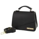 Bolsa Feminina Lolita: Pequena de Mão e Tiracolo Transversal com Detalhe em Metal SF.