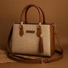 Bolsa feminina lorena palha com alça de regulagem bolsa lançamento com material estilo palha