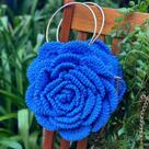 Bolsa Feminina Luxo Em Crochê Flor Festa Casamento Madrinha