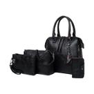 Bolsa Feminina Luxuosa de Couro com Borla - Conjunto com 4 Peças