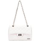 Bolsa Feminina Matelasse Melina Com Alça de Corrente Onix Estilosa Elegante Media