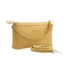Bolsa Feminina material ecológico Premium Moda Luxo Amarela