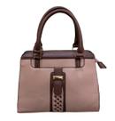 Bolsa Feminina Média LINDA Moderna Material Sintético Marrom Brilho